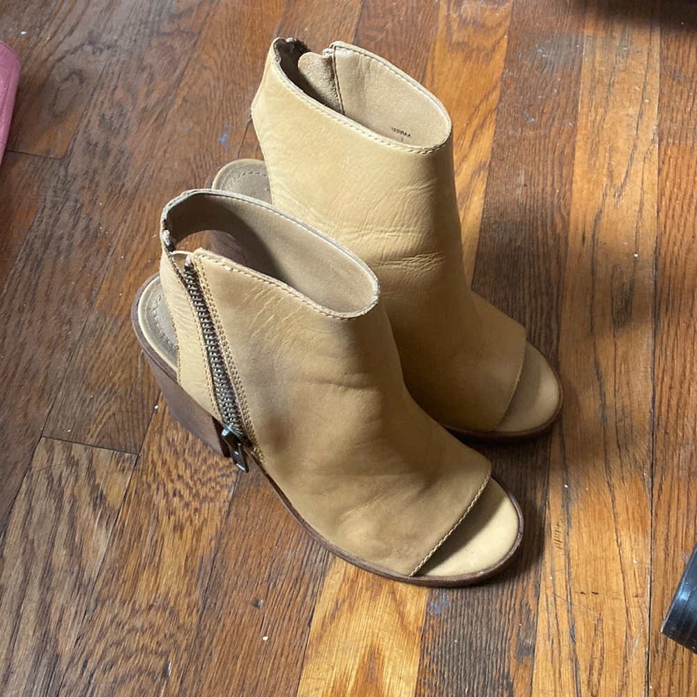 Steve Madden Tan Open Toe Bootie